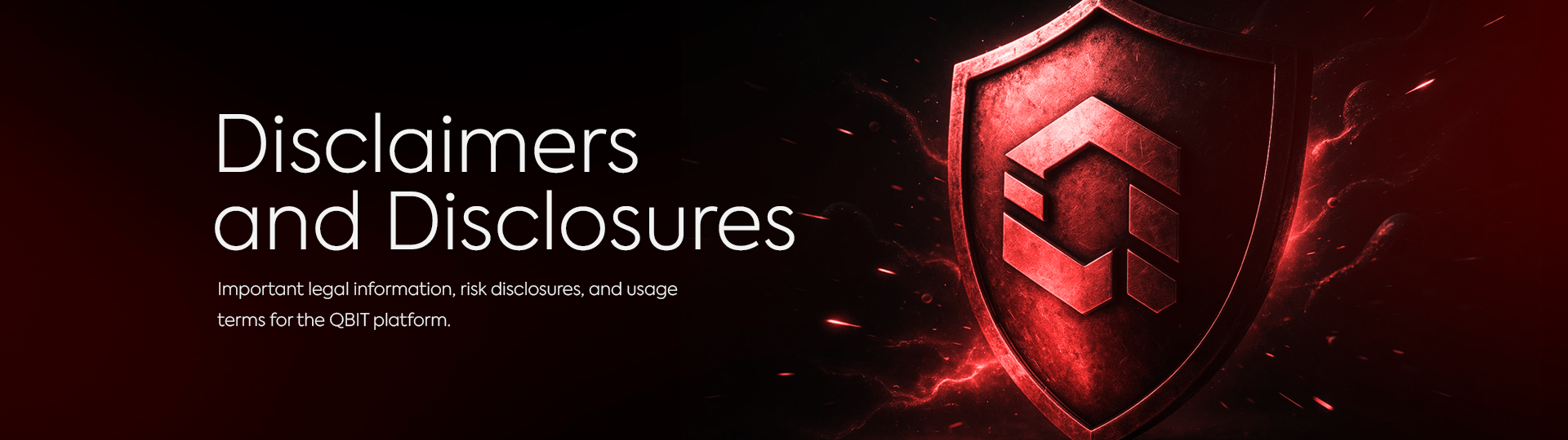 Disclaimers and Disclosures Banner